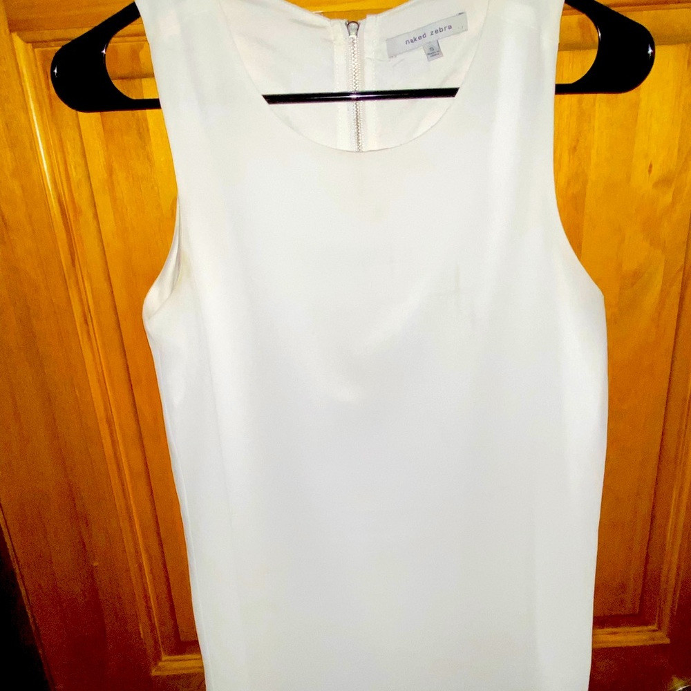 White boutique short shift dress S